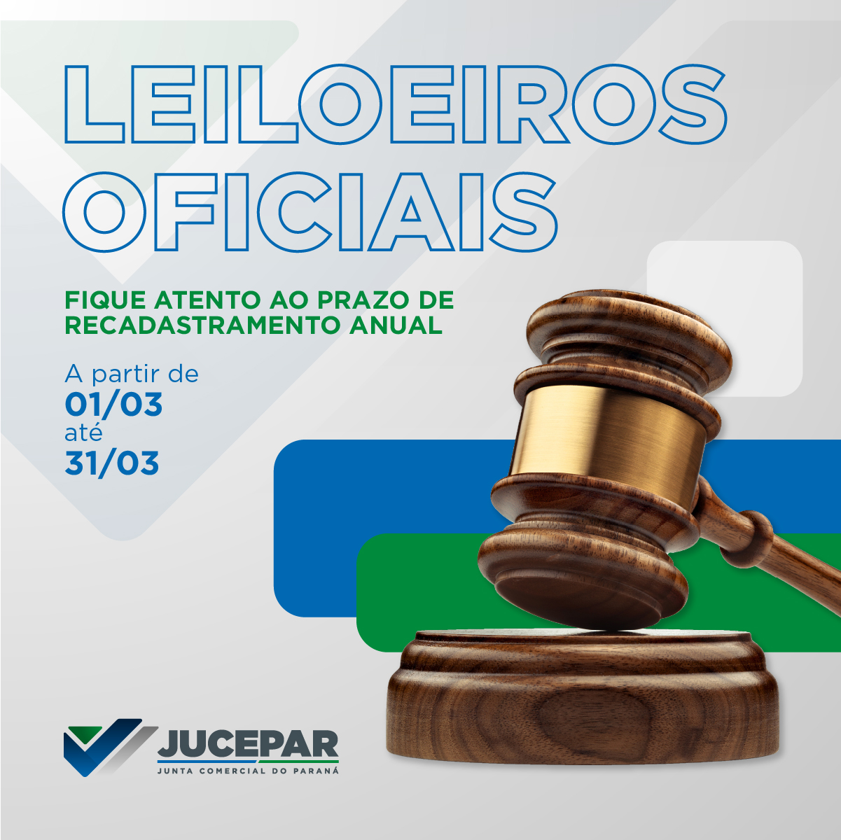 Recadastramento de Leiloeiros Oficiais