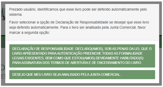 declaração de responsabilidade