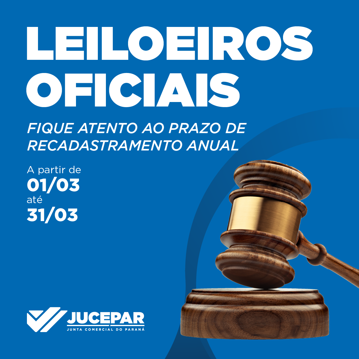 Recadastramento Anual de Leiloeiros