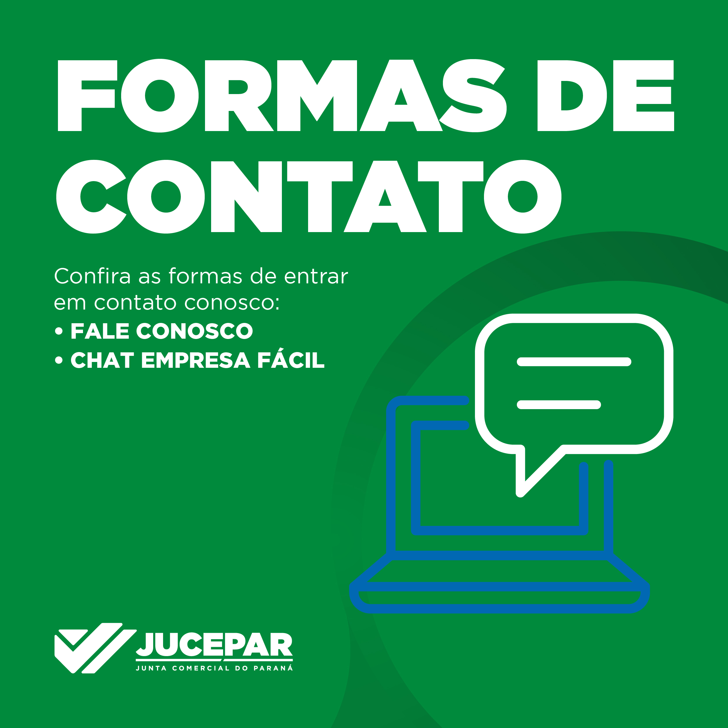 Formas de Contato