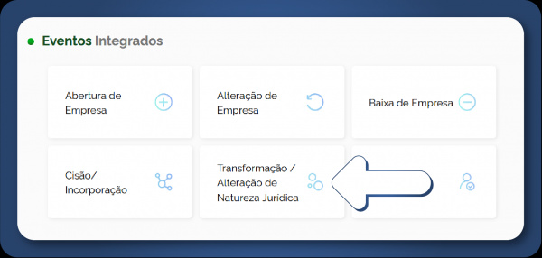 Imagem 1 - Selecionar opção Transformação