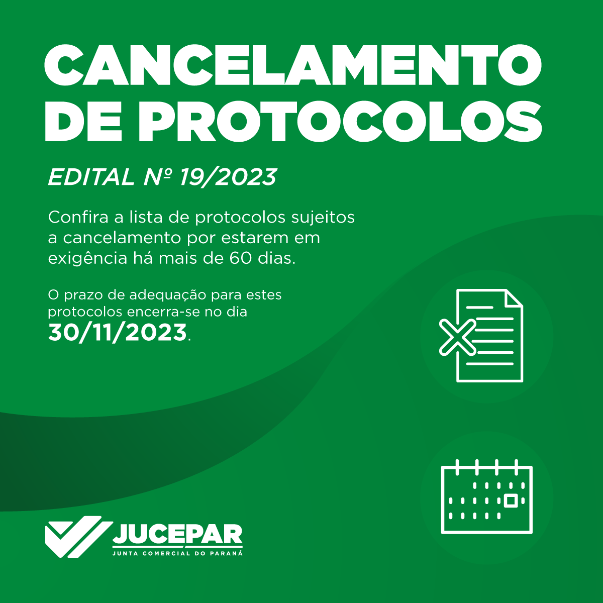 Edital de Cancelamento de Protocolos