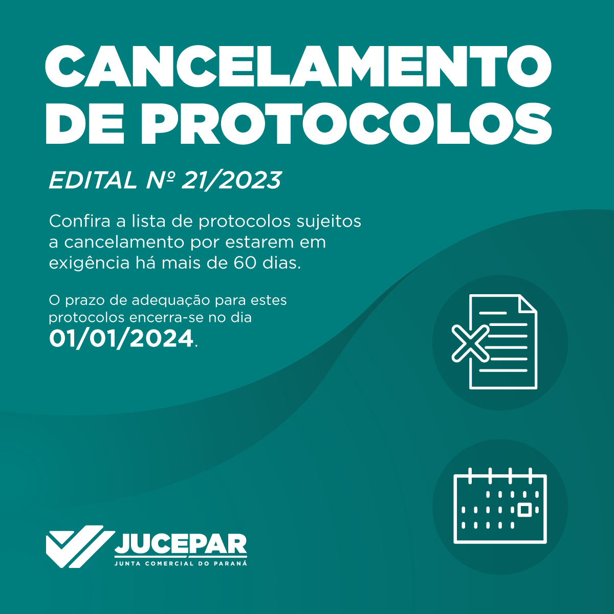 Edital Cancelamento de Protocolos 21-2023