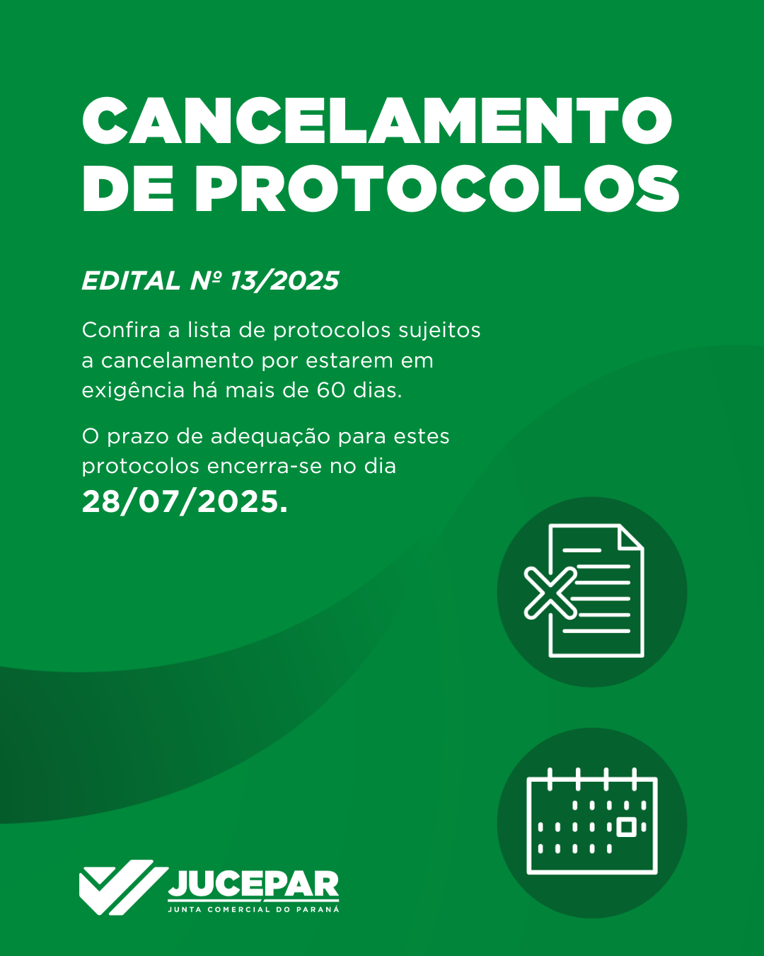 cancelamento de protocolo 070725