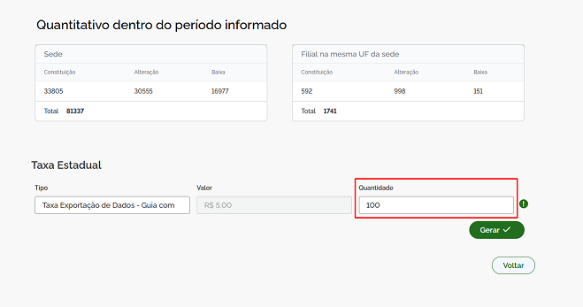 exportar dados