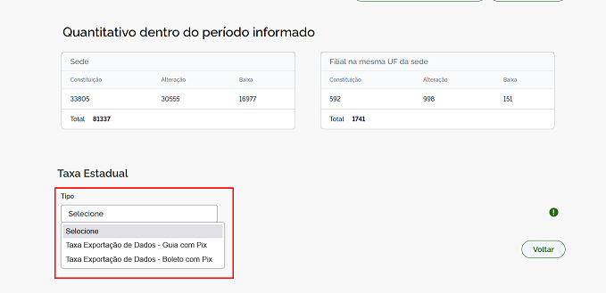 exportar dados