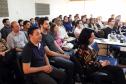Os 53 novos servidores da Junta Comercial do Paraná (Jucepar) empossados pelo governador Beto Richa na última semana, iniciaram oficialmente suas atividades na autarquia nesta quinta-feira (5). Eles foram recepcionados no prédio que abrigará o Centro de Documentação do órgão pelo secretário da Administração e da Previdência, Fernando Ghignone, e pelo presidente da Jucepar, Ardisson Akel.Curitibaq, 05/04/2018.Foto: Evandro Fadel/SEAP