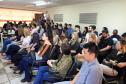 Os 53 novos servidores da Junta Comercial do Paraná (Jucepar) empossados pelo governador Beto Richa na última semana, iniciaram oficialmente suas atividades na autarquia nesta quinta-feira (5). Eles foram recepcionados no prédio que abrigará o Centro de Documentação do órgão pelo secretário da Administração e da Previdência, Fernando Ghignone, e pelo presidente da Jucepar, Ardisson Akel.Curitibaq, 05/04/2018.Foto: Evandro Fadel/SEAP