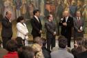Governador Beto Richa participa da formatura de Agentes de Crédito da Fomento Paraná. Participaram do evento: presidente da Fomento Paraná, Juraci Barbosa Sobrinho, os secretários do Trabalho, Emprego e Economia Solidária, Luiz Claudio Romanelli e da Fazenda Luiz Carlos Hauly, e os deputados Douglas Fabrício e Fernando Scanavaca. Curitiba, 19-08-13. 