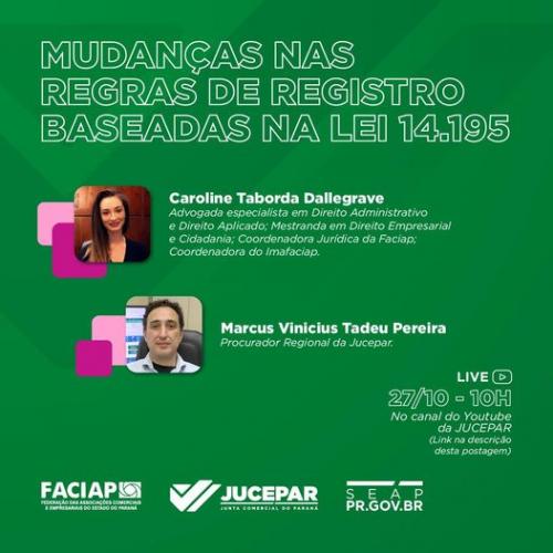 mudanças nas regras de registro baseadas na lei 14.195