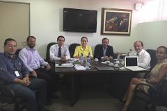 O presidente da Jucepar com os representantes do Sebreae-PR e do desenvolvedor do Sistema Empresa Fácil