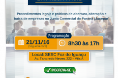 Jucepar oferece aulas presenciais da Academia Empresa Fácil em Foz do Iguaçu