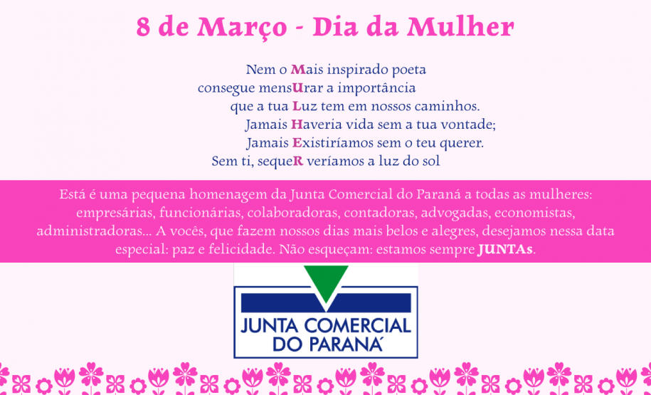 Dia da Mulher Cartão do Dia das Mulhers